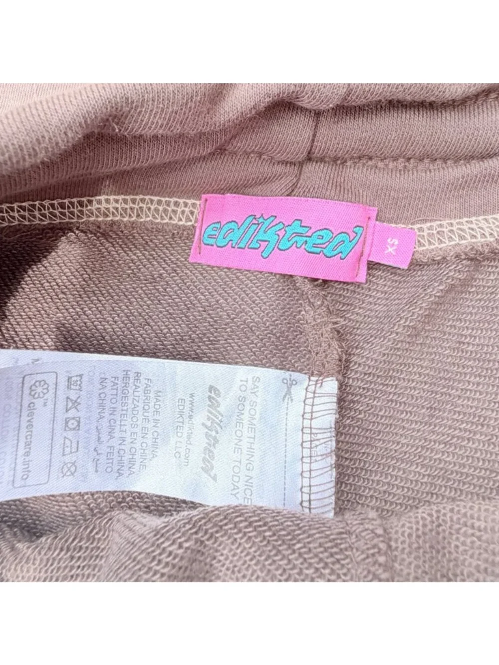 Edited Mauve Drawstring Sweatpants With White Stitching Size Small